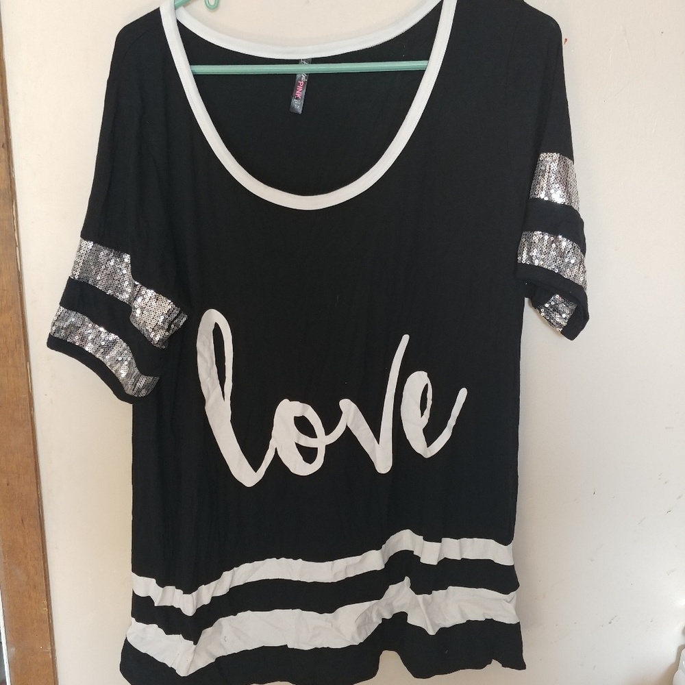 Striped love tunic